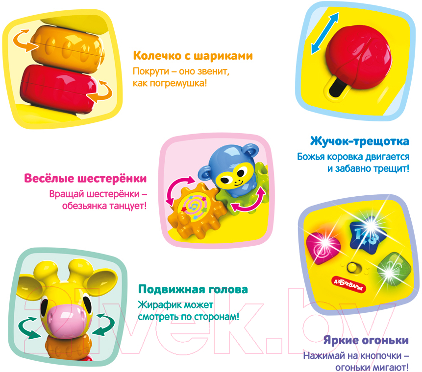 Развивающая игрушка Азбукварик Жирафик / 2995 — фото 4