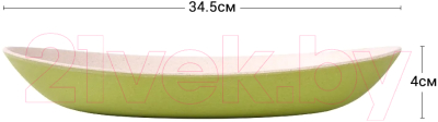 Тарелка столовая глубокая Fissman 7152 (бамбук/зеленый)