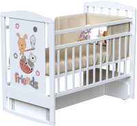 

Детская кроватка VDK, Dream Friends поперечный маятник