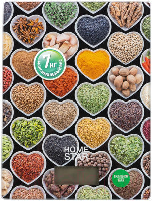 Кухонные весы HomeStar HS-3008 (сердечки)