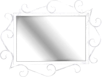 Зеркало Dudo ВЕ-11-3 (белый/серебристый) - 