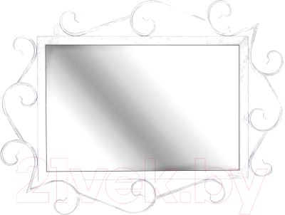 Зеркало Dudo ВЕ-11-3 (белый/серебристый)