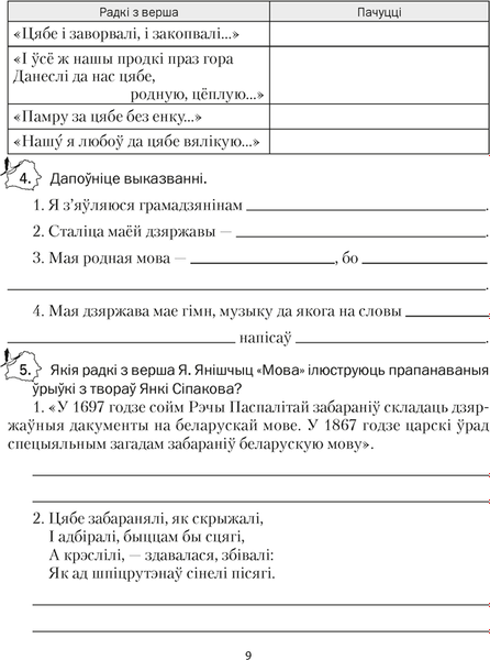 Рабочая тетрадь Аверсэв Беларуская лiтаратура. 5 кл (Міхновіч Н.А.)