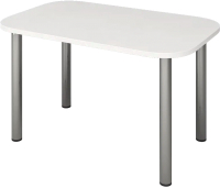 Обеденный стол Senira Р-001-02 (белый матовый/хром) - 