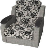 Кресло-кровать Асмана Виктория с декором (рогожка вензель коричневый/рогожка беж) - 