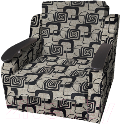 Кресло-кровать Асмана Виктория с декором (рогожка кубики коричневые)