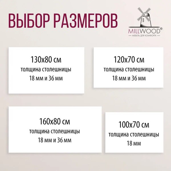 Купить Обеденный стол Millwood Прага Л18 100x70 в Бобруйске