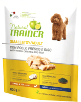 Сухой корм для собак Trainer Natural для мелких пород с курицей и рисом (800г) - 
