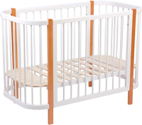 Детская кровать-трансформер Polini Kids Simple 350 / 0003126-11 (белый/бук) - 