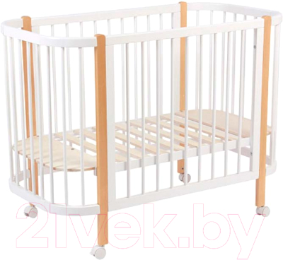 Детская кровать-трансформер Polini Kids Simple 350 / 0003126-17 (белый/натуральный)