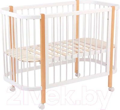 Детская кровать-трансформер Polini Kids Simple 350 / 0003126-17 (белый/натуральный)
