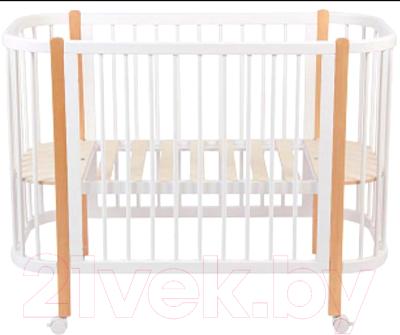 Детская кровать-трансформер Polini Kids Simple 350 / 0003126-17 (белый/натуральный)