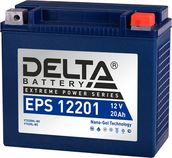 Мотоаккумулятор DELTA EPS 12201 YTX20HL-BS / YTX20L-BS