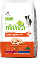 Сухой корм для собак Trainer Natural для средних пород с курицей, рисом и алоэ (3кг) - 