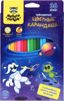 

Набор цветных карандашей, Енот в космосе / CP_29302