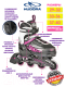 Миниатюра изображения товара Роликовые коньки Hudora Inline Skates Mia / 28132 (р-р 29-32, Schwarz/лиловый)