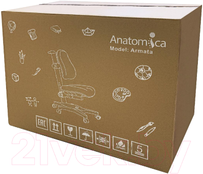 Кресло растущее Anatomica Armata (розовый с мыльными пузырями)