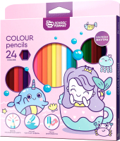 

Набор цветных карандашей Schoolformat, Cute Mermaids / КЦ24-МР