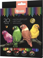 Набор цветных карандашей Schoolformat Дикая планета / КЦ20Н-ДП (20цв) - 