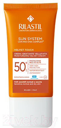 Крем солнцезащитный Rilastil Sun System для чувствительной нормальной и сухой кожи SPF50