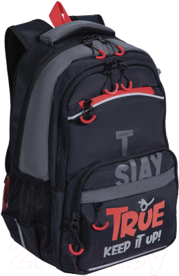 Школьный рюкзак Grizzly RB-254-5 (черный/красный)