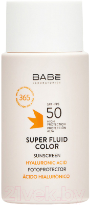 Крем солнцезащитный Laboratorios Babe Флюид с тонирующим эффектом SPF50 (50мл)