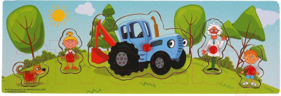 Развивающая игрушка Буратино Синий трактор / STR02