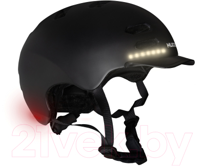 Защитный шлем Hudora Skaterhelm LED / 84178 (S, Schwarz)