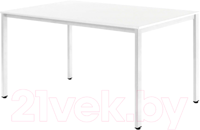Обеденный стол Millwood Сеул Л 130x80 (белый/металл белый)