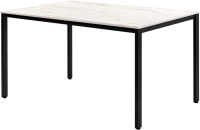 Обеденный стол Millwood Сеул Л 130x80 (дуб белый крафт/металл черный) - 