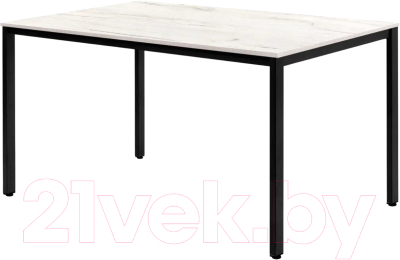 Обеденный стол Millwood Сеул Л 130x80 (дуб белый крафт/металл черный)