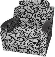 Кресло-кровать Асмана Виктория с декором (рогожка завиток черный) - 