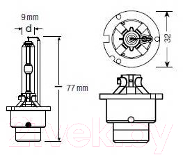 Автомобильная лампа Osram D2S 66240CLC