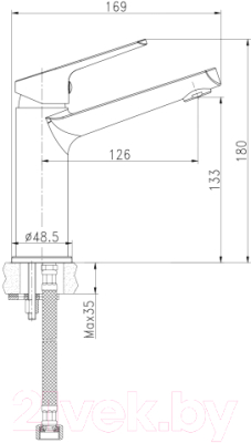 Умывальник со смесителем Cersanit Moduo 80 Slim / P-UM-MOD80SL/1 + 63037