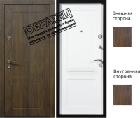 

Входная дверь Staller, Comfort ЮП-2 дуб темный/ЮП-2 дуб темный внутр. откр.