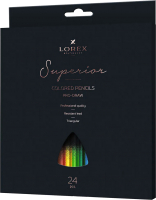 Набор цветных карандашей Lorex Pro-Draw Superior / LXCPPD24-SP (24цв) - 