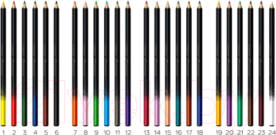 Набор цветных карандашей Lorex Pro-Draw Superior / LXCPPD24-SP (24цв)
