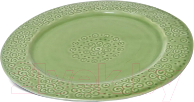 Тарелка столовая обеденная Fissman Lykke 6342 (зеленый)