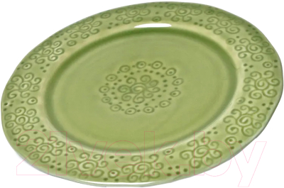 Тарелка столовая обеденная Fissman Lykke 6344 (зеленый)