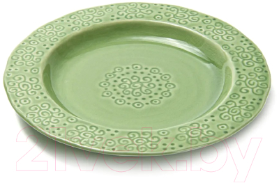Тарелка столовая обеденная Fissman Lykke 6345 (зеленый)