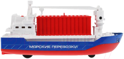 Корабль игрушечный Технопарк Контейнеровоз / CRANEBOAT-17SL-CONT