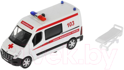 Изображение товара Автомобиль игрушечный Технопарк Renault Master Скорая / MASTER-14SLAMB-STRWH