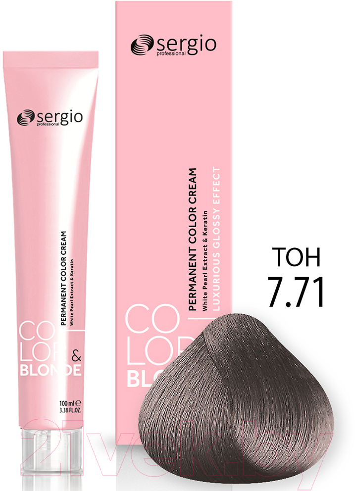 Крем-краска для волос Sergio Professional Color&Blonde 7.71 — фото 2