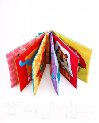 Развивающая игрушка Amarobaby Книжка-игрушка с грызунком Soft Book Контрасты / AMARO-201SBF/28