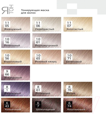 Тонирующая маска для волос Estel Я Тон 8/1 (60мл, фиалковый)