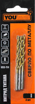 Изображение товара Набор сверл Yourtools HSS-TiN 4.0x43x75мм