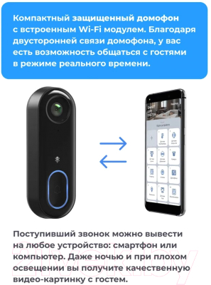 Вызывная панель SLS BELL-03 WiFi / SLS-BLO-03WFBK (черный)