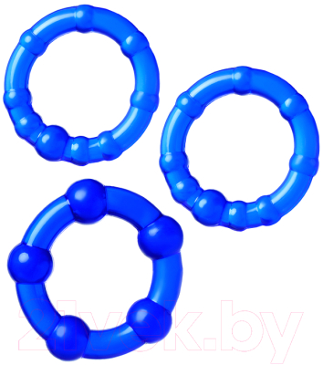 Набор эрекционных колец ToyFa A-toys / 769004-6 (синий)