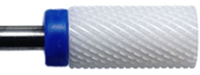 Фреза для маникюра Global Fashion Керамическая цилиндр синяя насечка Large Barrel M3/32 (c) - 