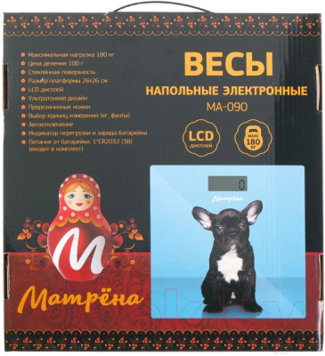 Напольные весы электронные Матрена МА-090 / 007296 (собака)